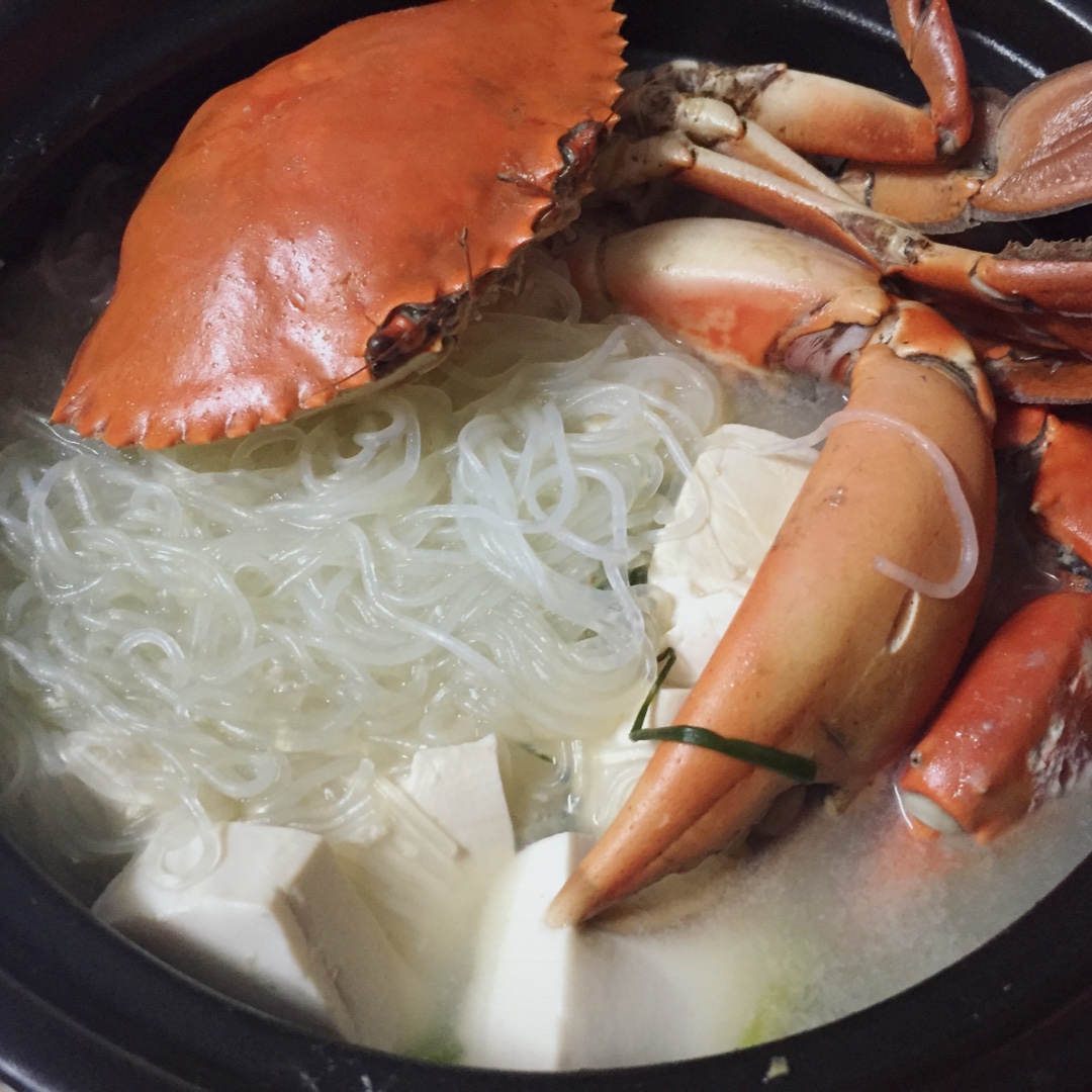 白蟹粉丝煲