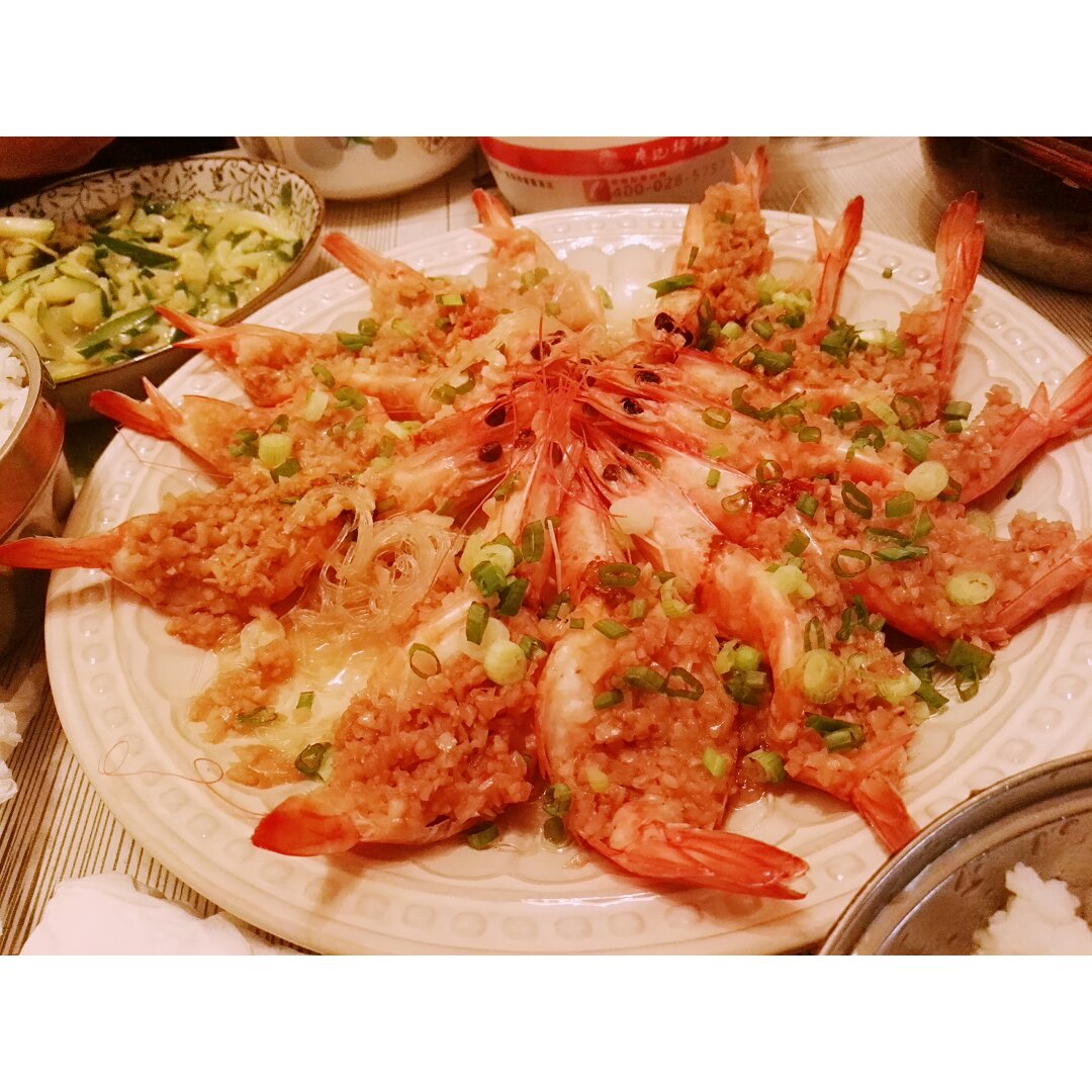 蒜蓉蒸虾