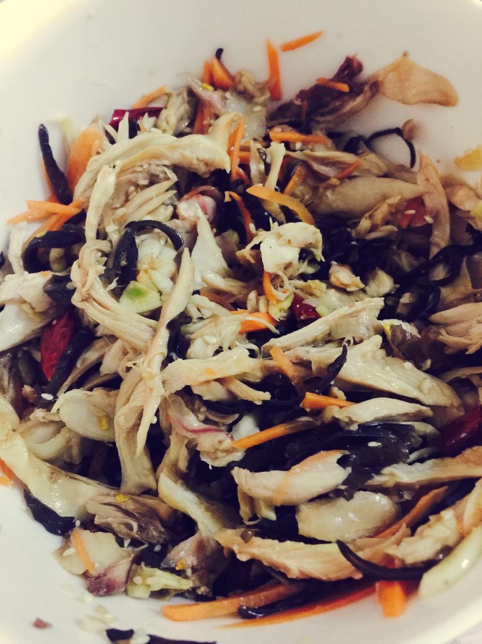 减脂健身｜凉拌手撕鸡丝（香辣&麻油版）
