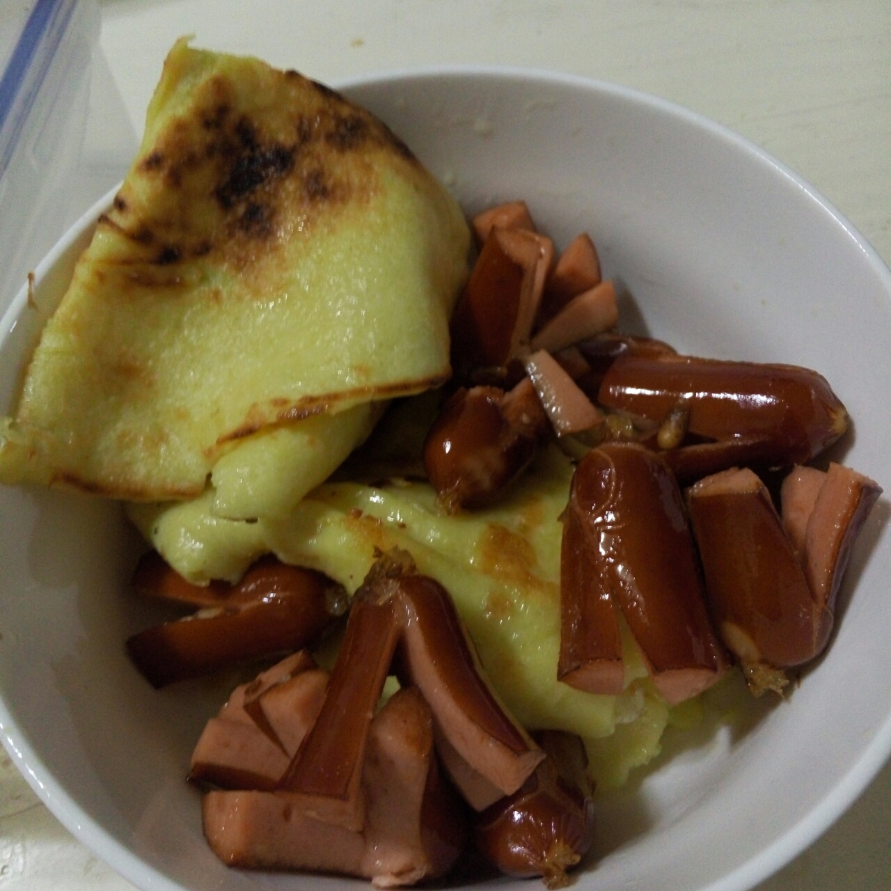 面粉鸡蛋薄饼 葱油甜面饼