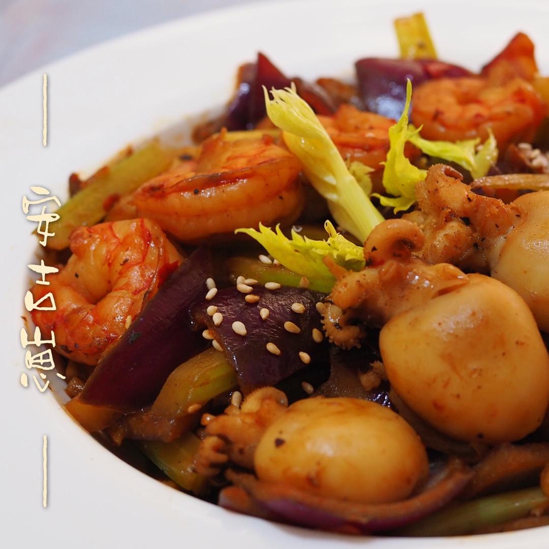 酱爆海鲜的做法