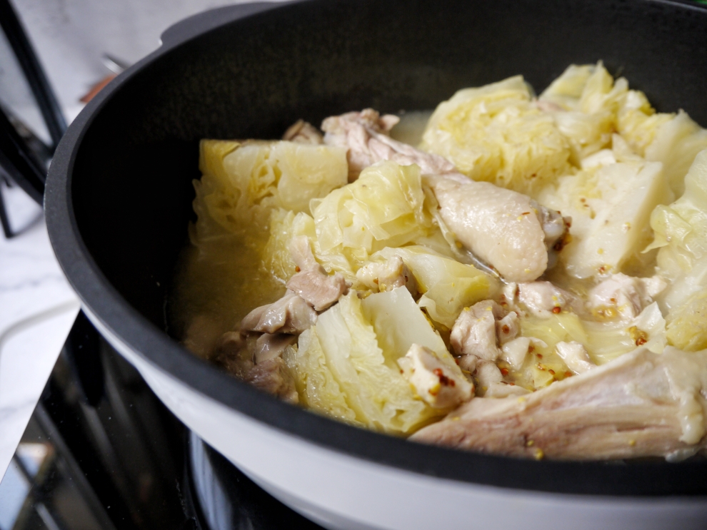 🔥小锅料理‼️芥末风味卷心菜鸡肉锅🍲的做法 步骤14