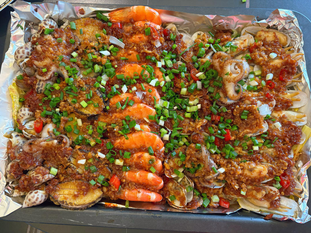 蒜香吮指海鲜大咖——松下NU-JK200W大蒸烤箱食谱