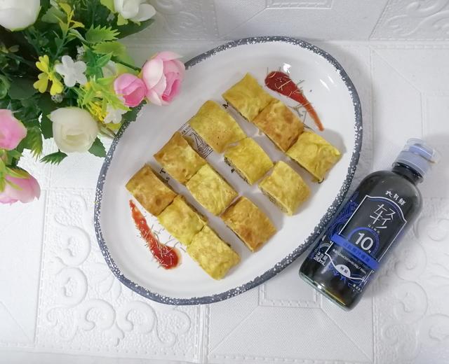 青菜肉末鸡蛋卷的做法