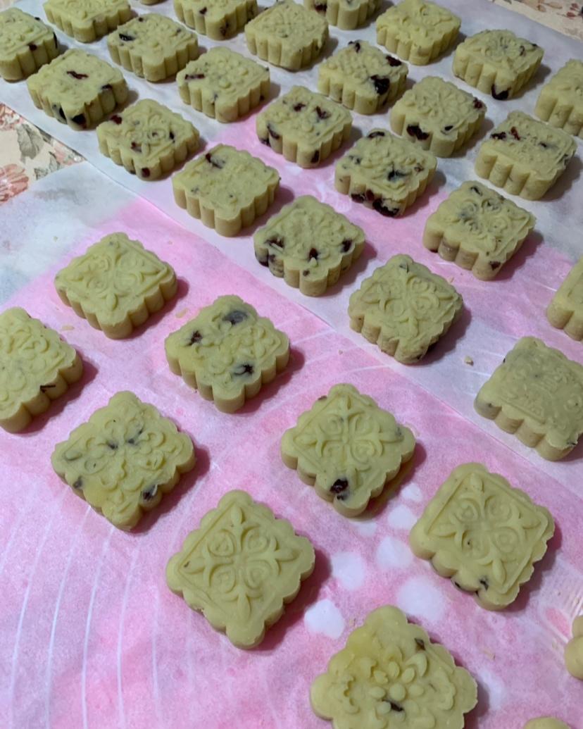 姗s做的蔓越莓绿豆糕