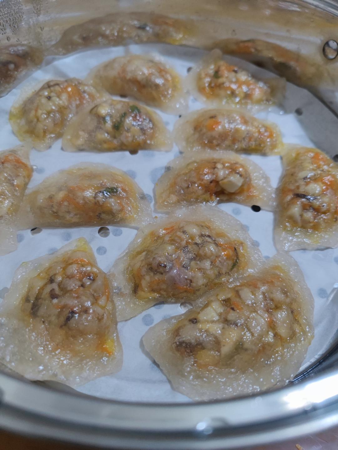 水晶芋头饺（放凉后皮不会变硬）