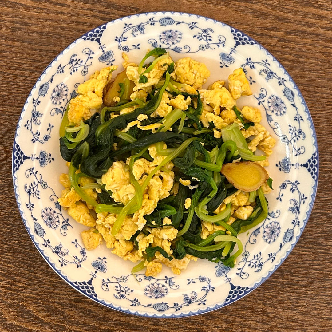 菠菜炒鸡蛋