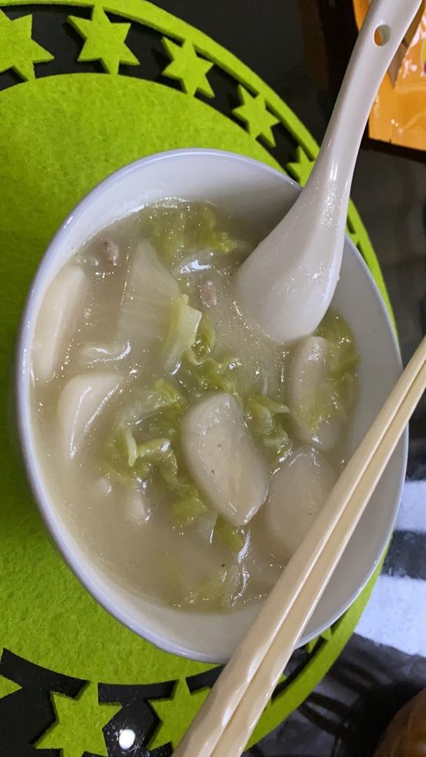 白菜肉丝炒年糕