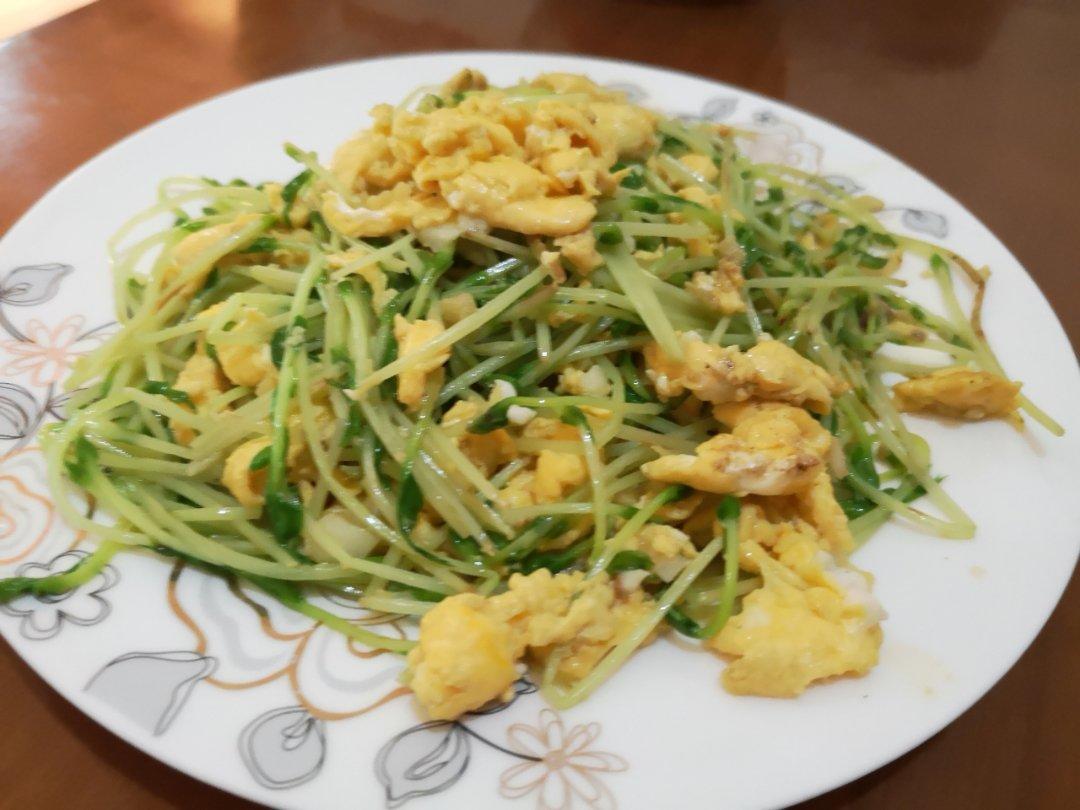 豌豆苗炒鸡蛋