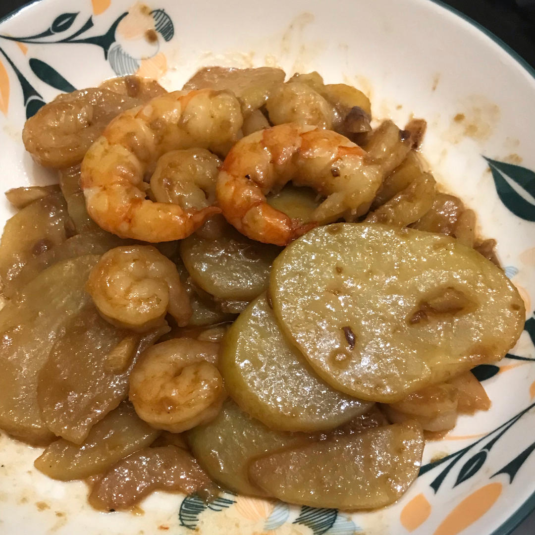 土豆炒虾仁