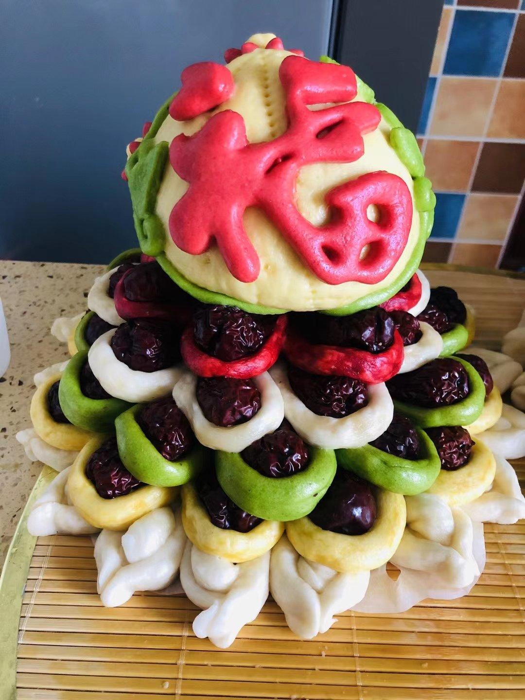 香雪兰ma7u做的胶东枣山馒头