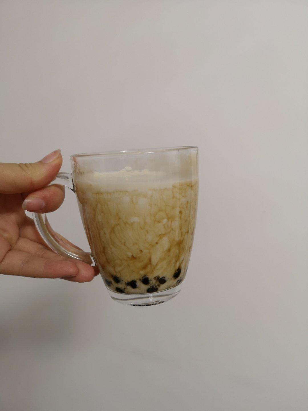 自制网红黑糖珍珠奶茶/脏脏茶(珍珠超高成功率)