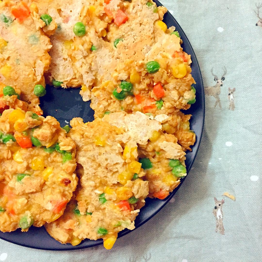 晒呀么晒太阳做的时蔬燕麦饼(快手早餐饼)