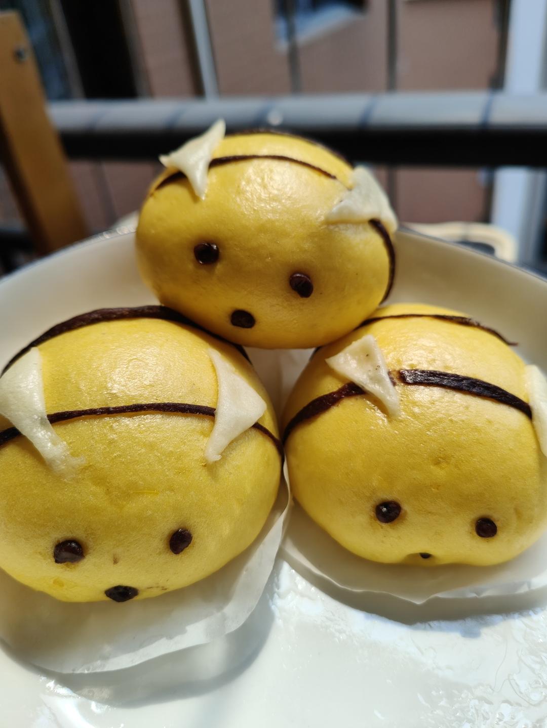 超可爱小蜜蜂馒头