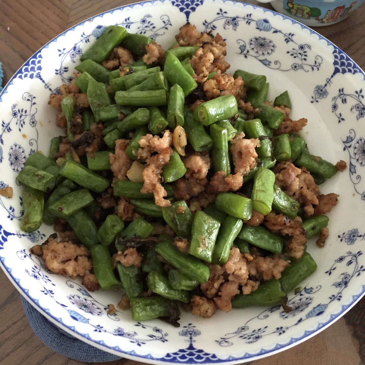 榄菜肉末四季豆