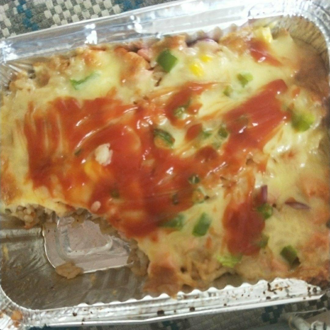 烤箱版会拉丝的芝士鸡肉焗饭