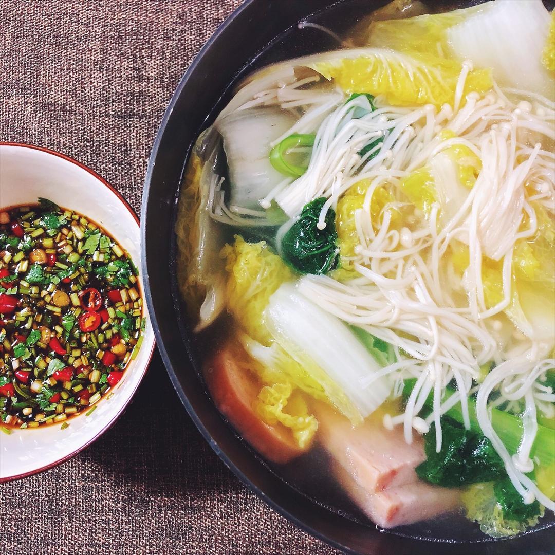 【减肥食谱】小青桔蘸水配白煮蔬菜