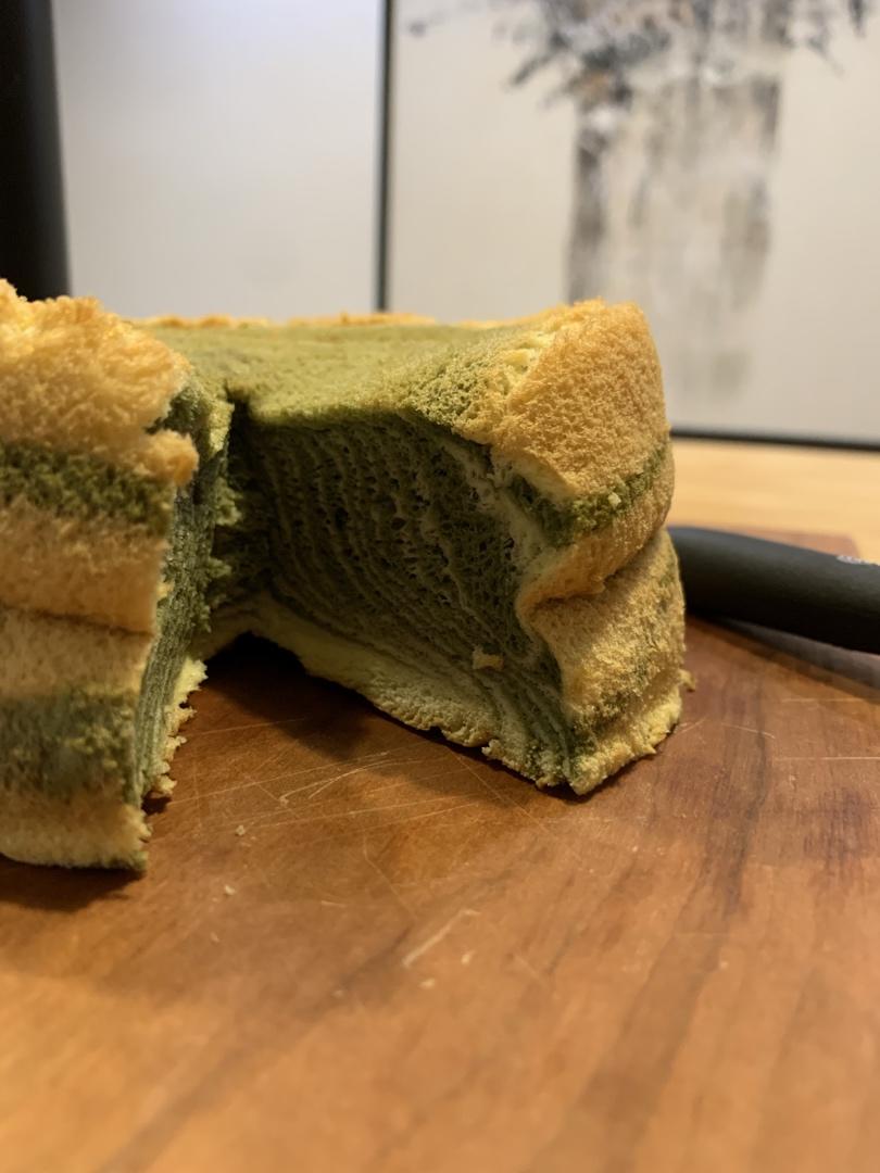 绿斑马戚风蛋糕