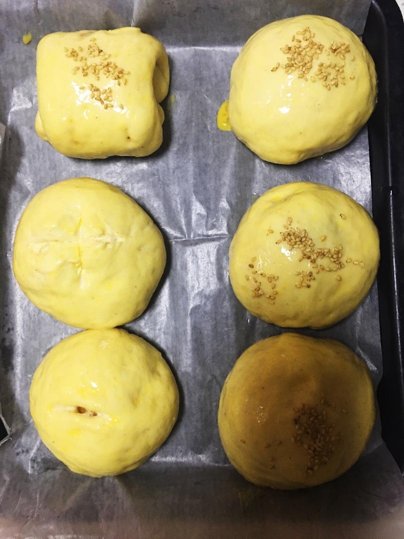 豆沙蛋黄面包～好吃到哭～