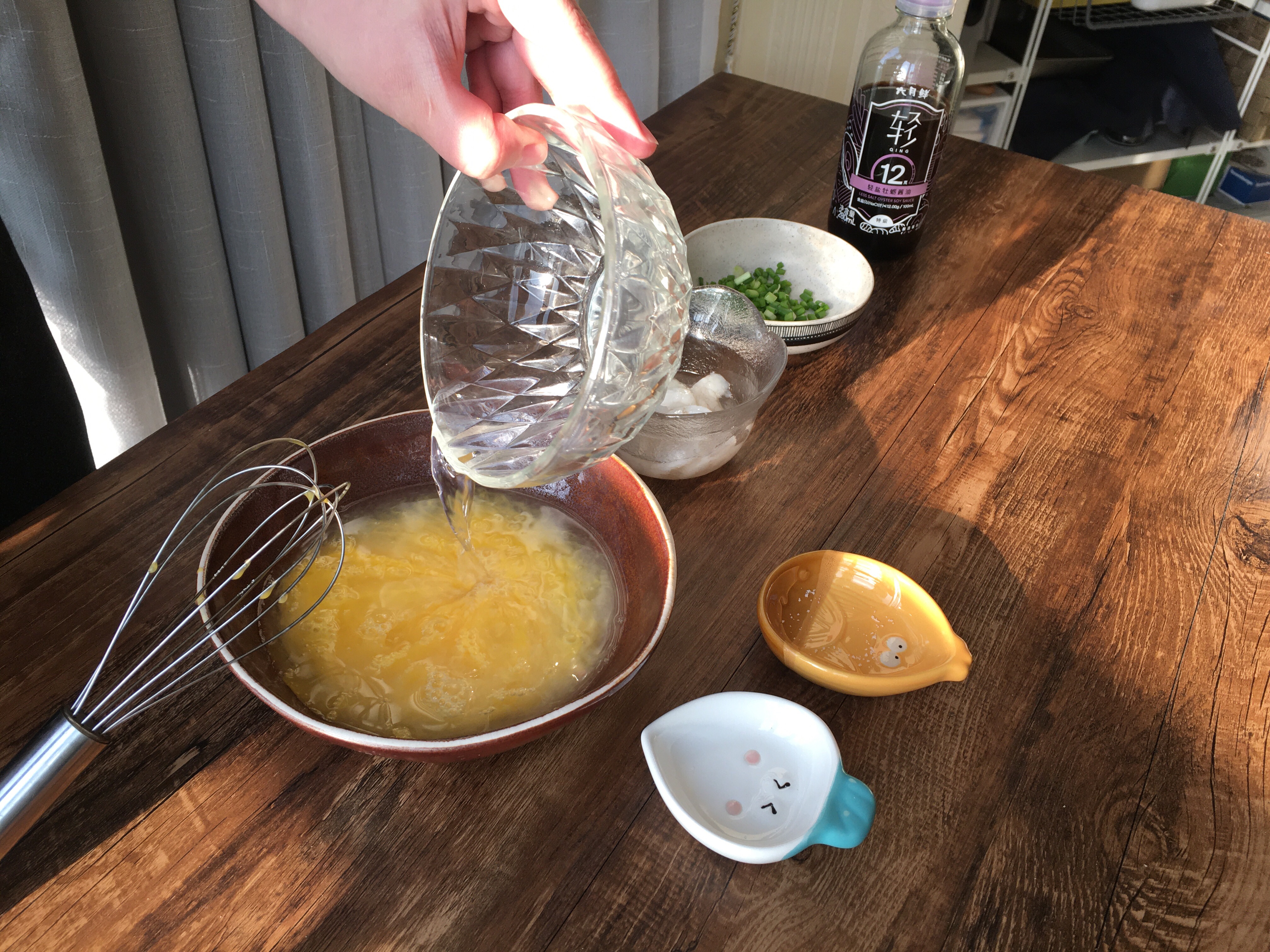 duang～虾仁蒸蛋×六月鲜轻盐牡蛎酱油的做法 步骤3