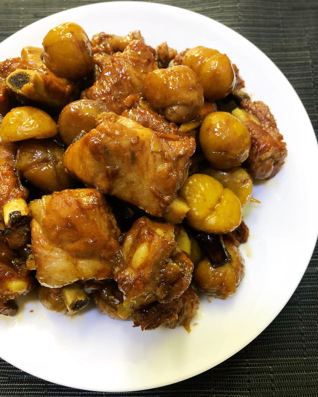 板栗烧排骨