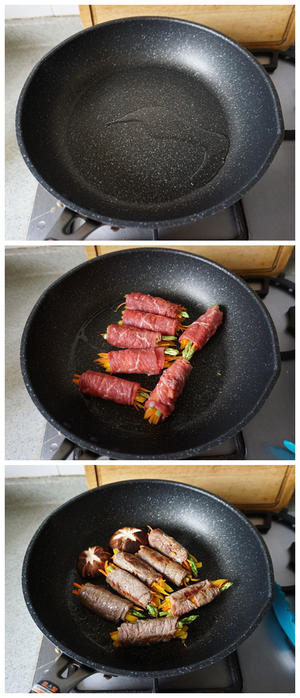 今日便当-彩蔬牛肉卷&葱花鸡蛋卷配双色菜丝的做法 步骤6
