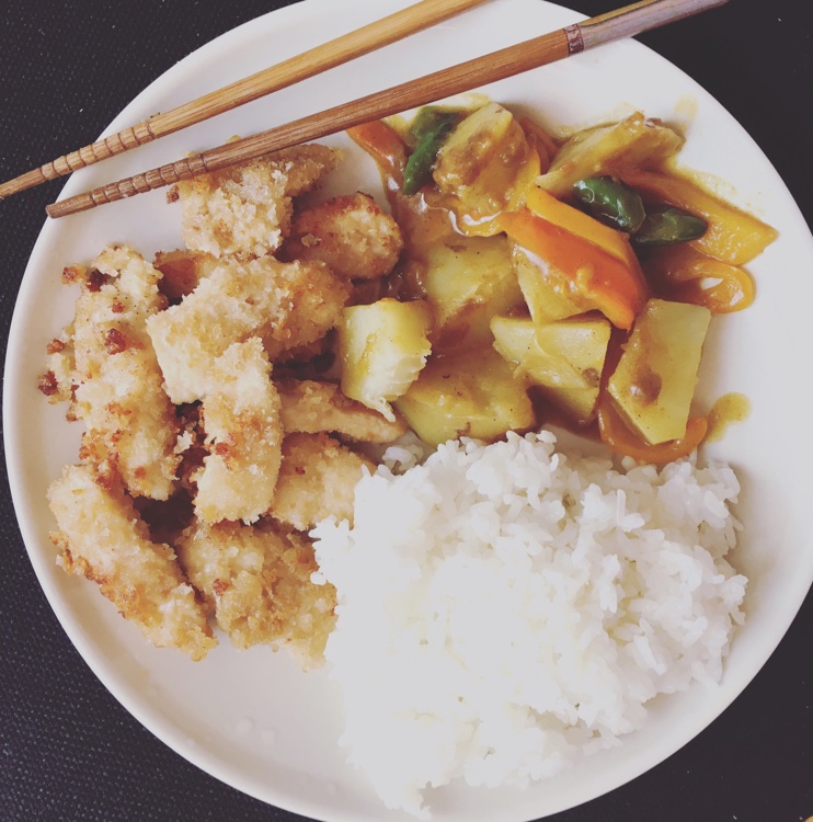 咖喱鸡排饭