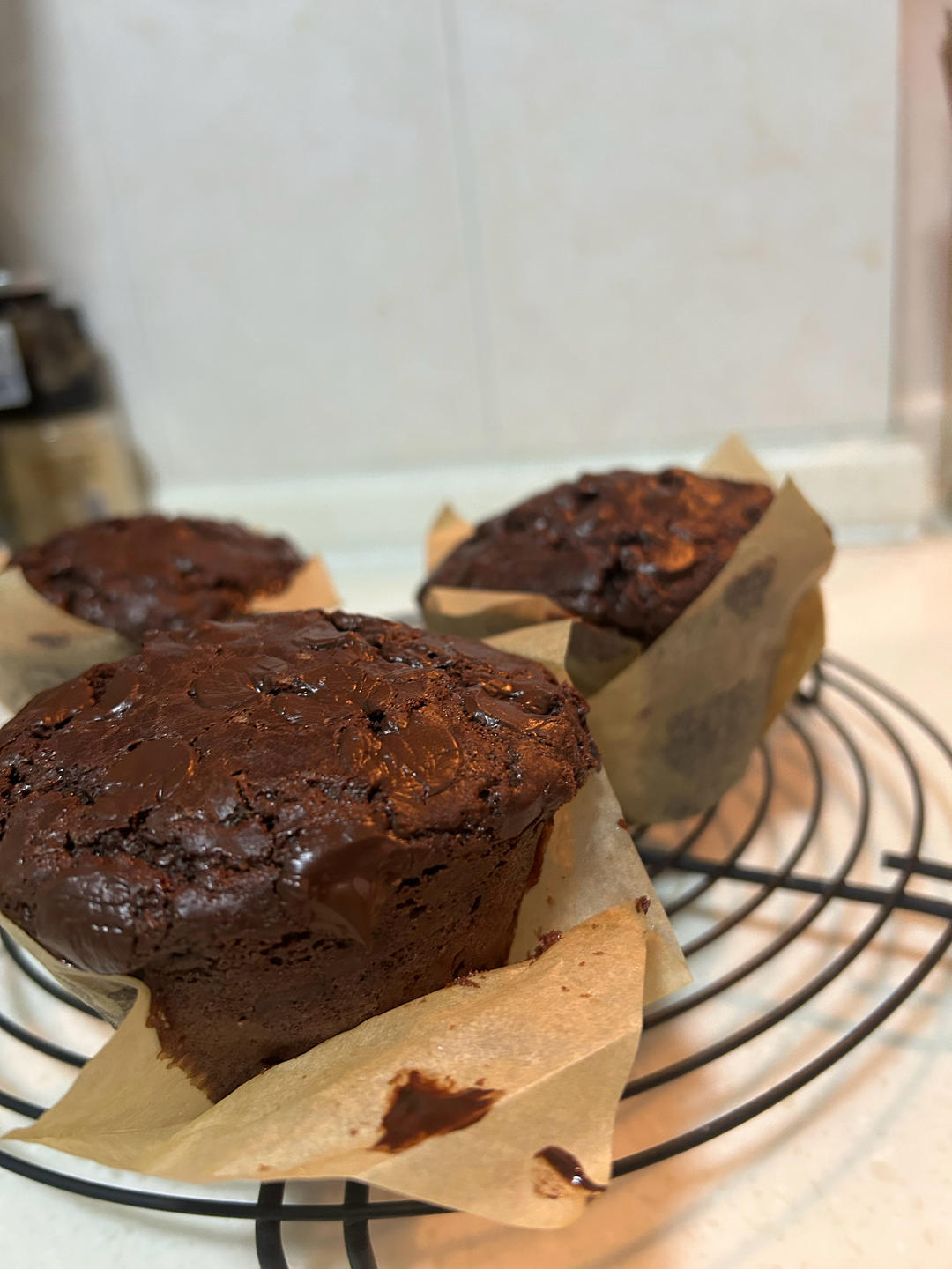 星巴克同款丨巧克力蘑菇头玛芬蛋糕丨免打发零失败