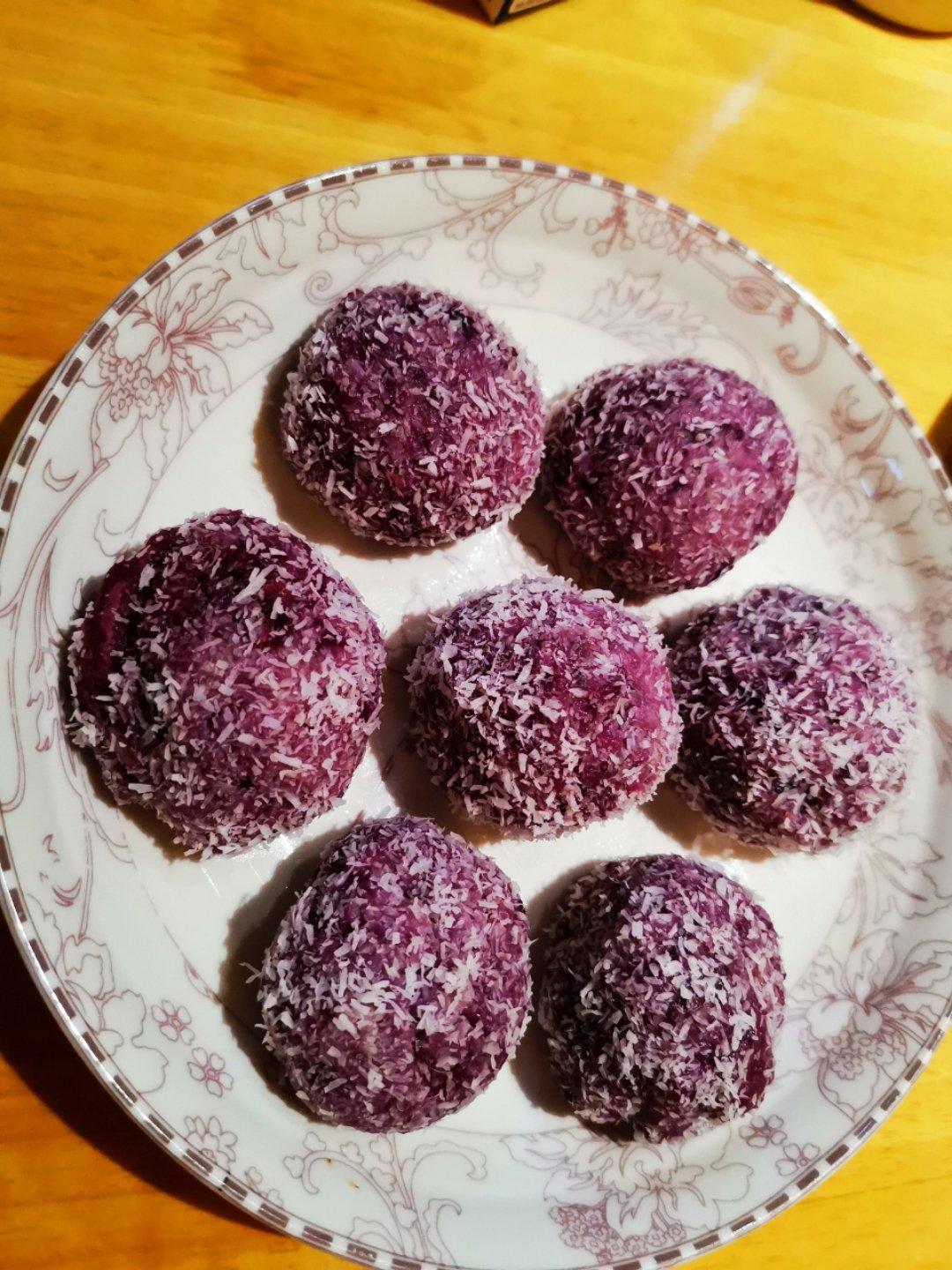 紫薯燕麦椰蓉球（健康小零食）