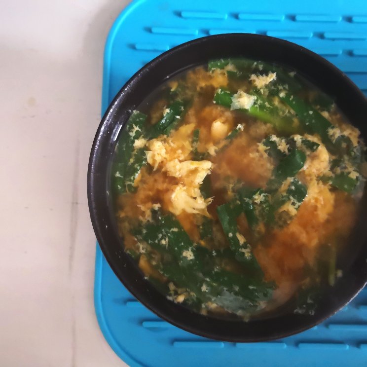 《昨日的美食》之韭菜鸡蛋味噌汤