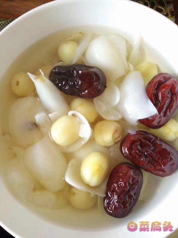红枣百合莲子糖水的做法