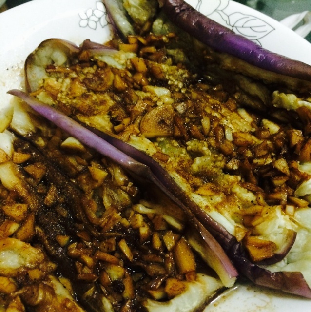 微波炉做出街头烧烤风的茄子