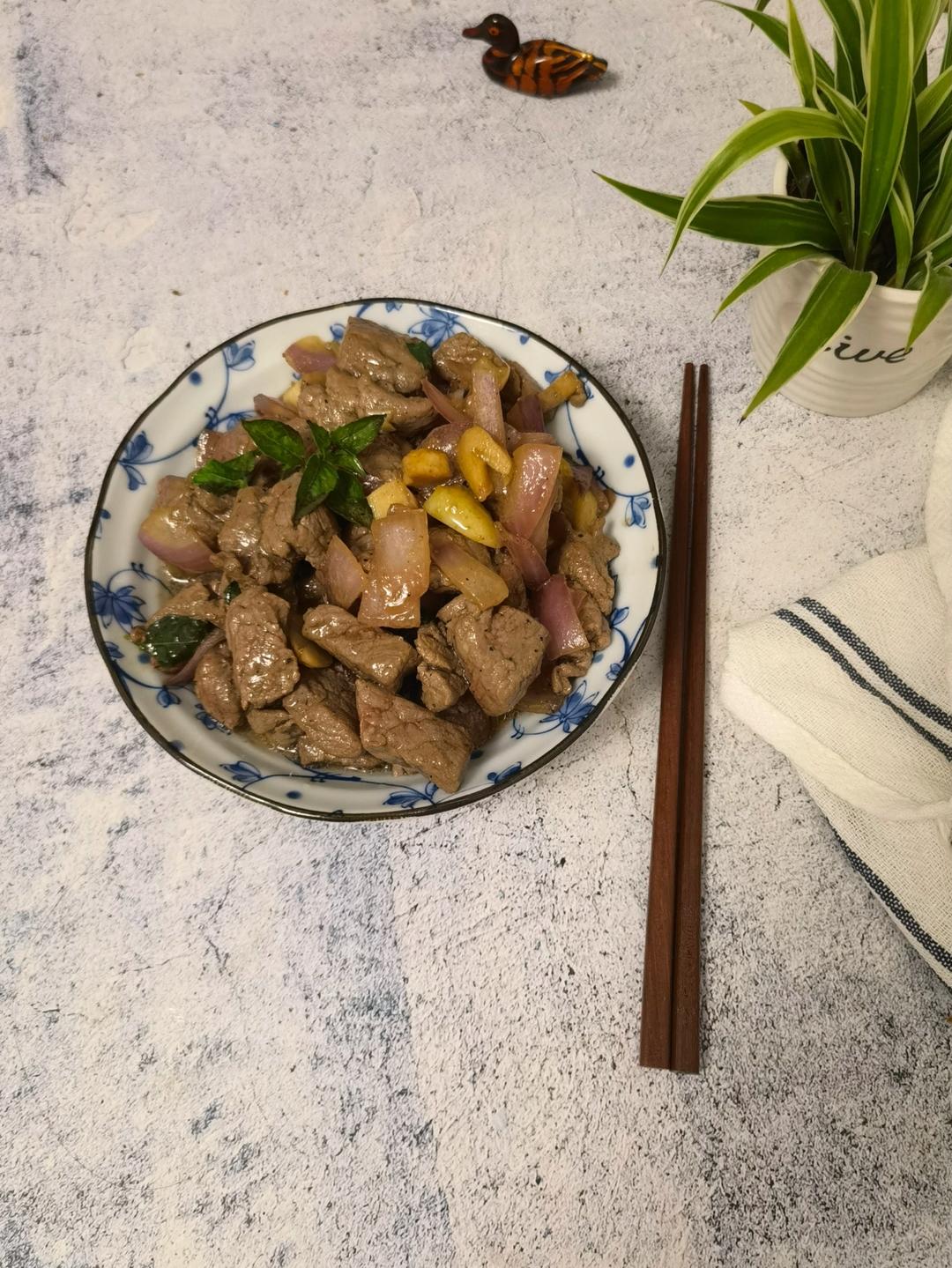 低脂美味黑椒牛肉粒