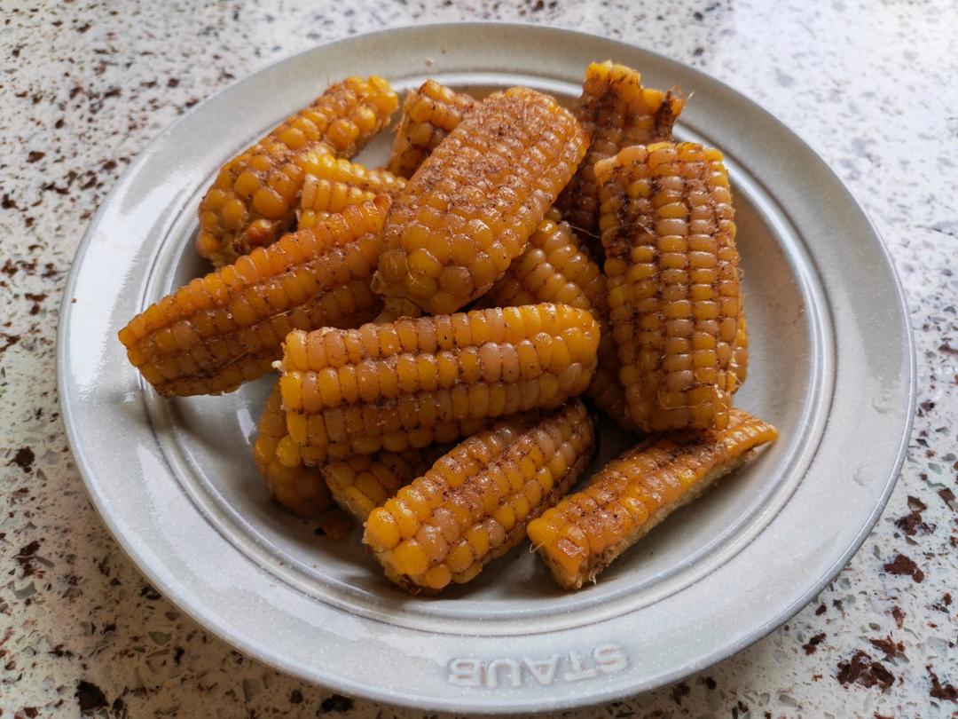 空气炸锅+玉米🌽！好吃到嗦手指