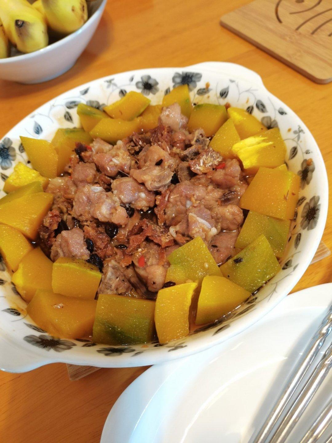 南瓜蒸豆豉排骨