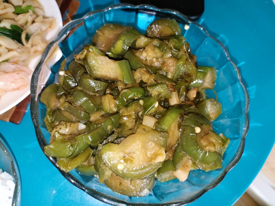 这么炒的青椒炒茄子，饭可以多吃两碗