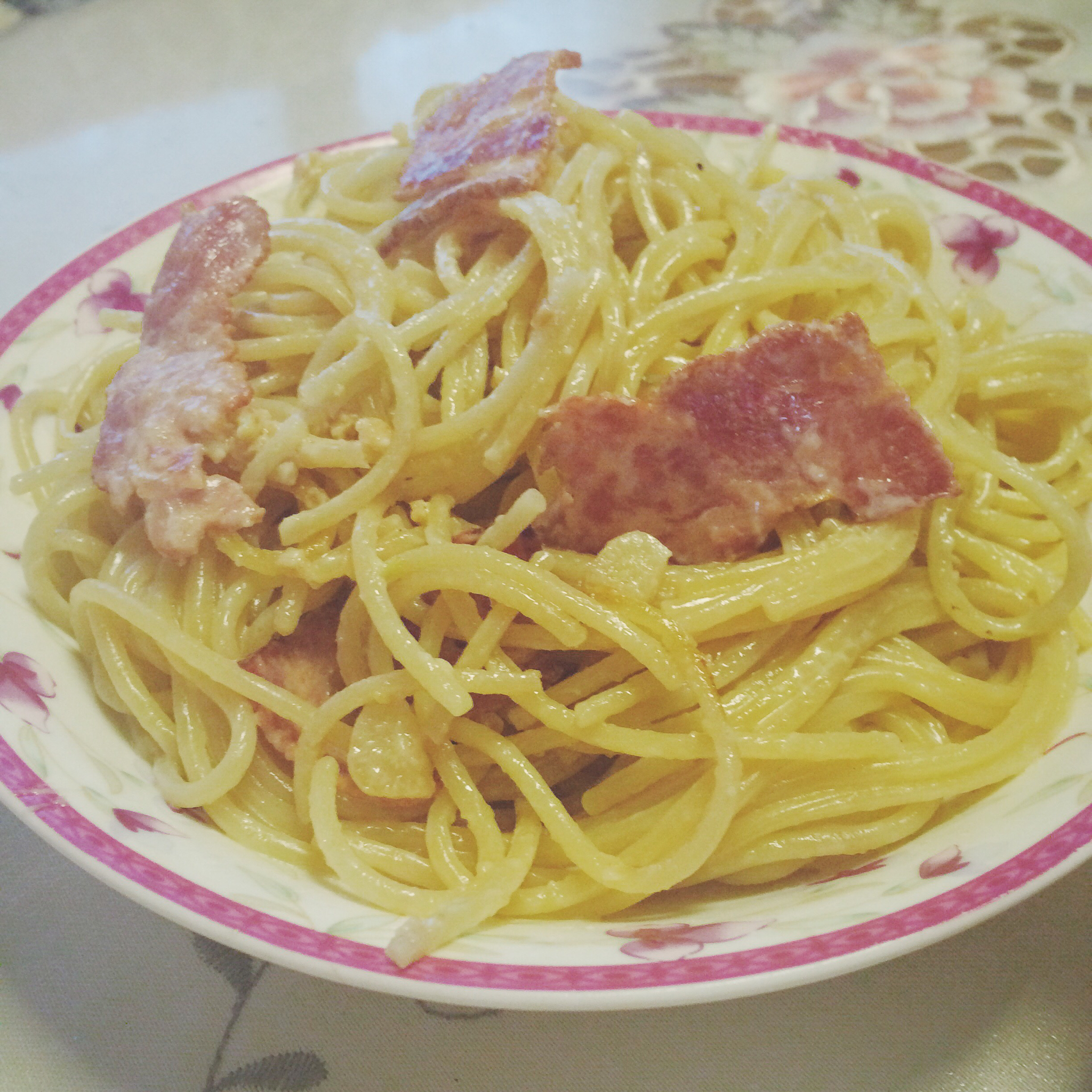 奶油培根意大利面（spaghetti）