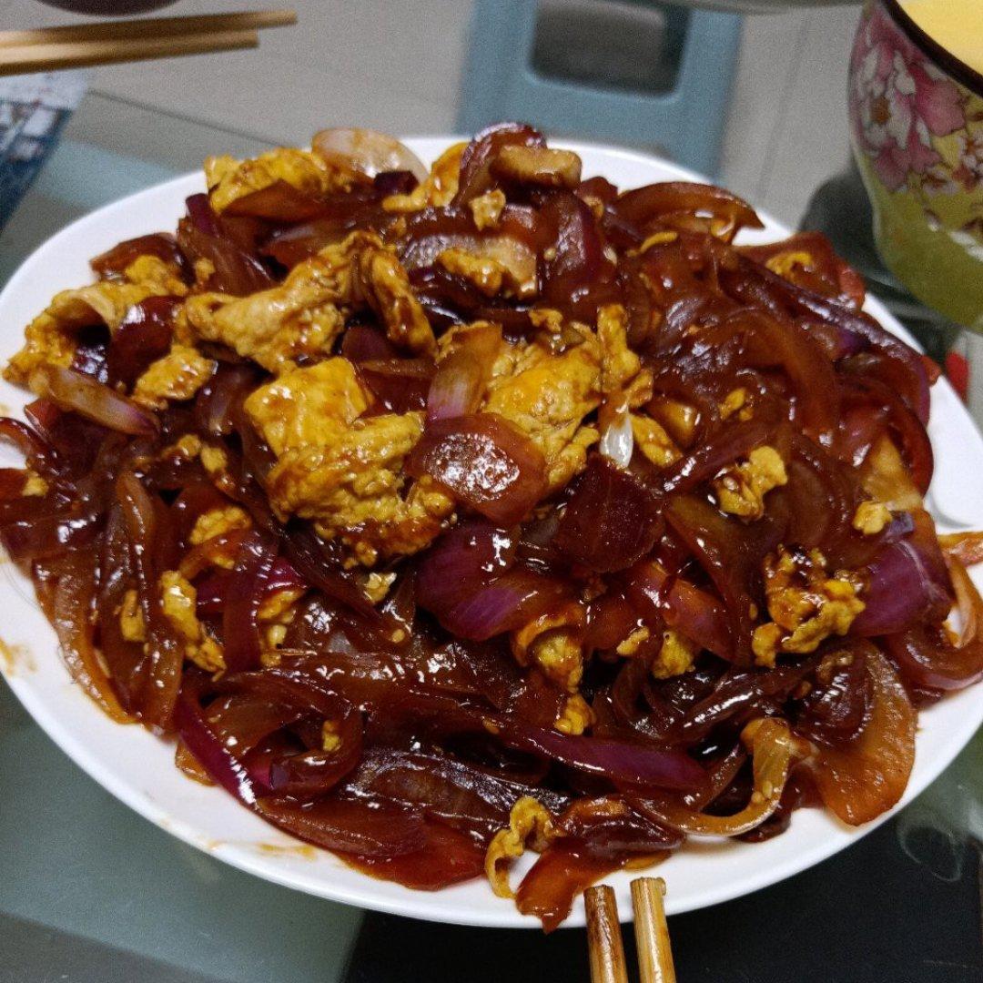 糖醋洋葱炒鸡蛋