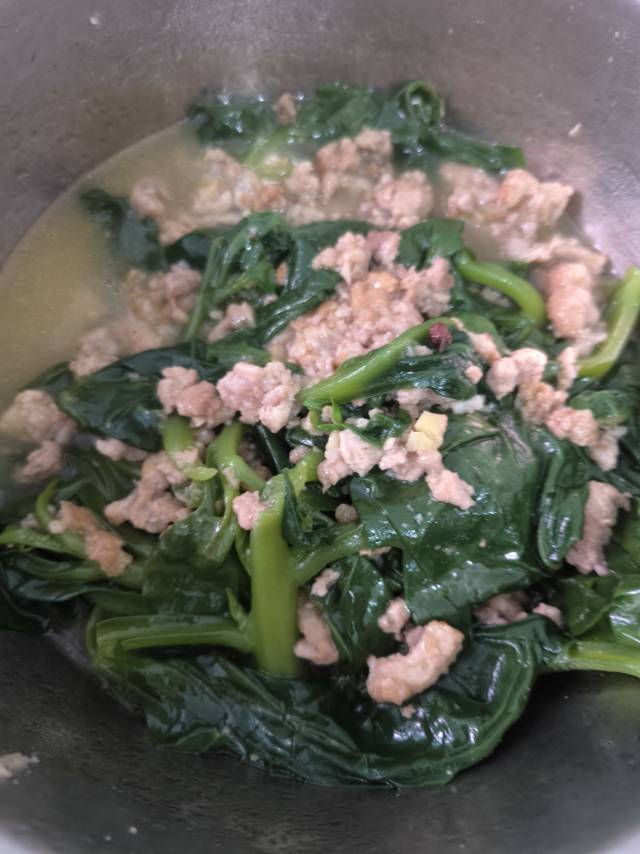 木耳菜肉沫汤