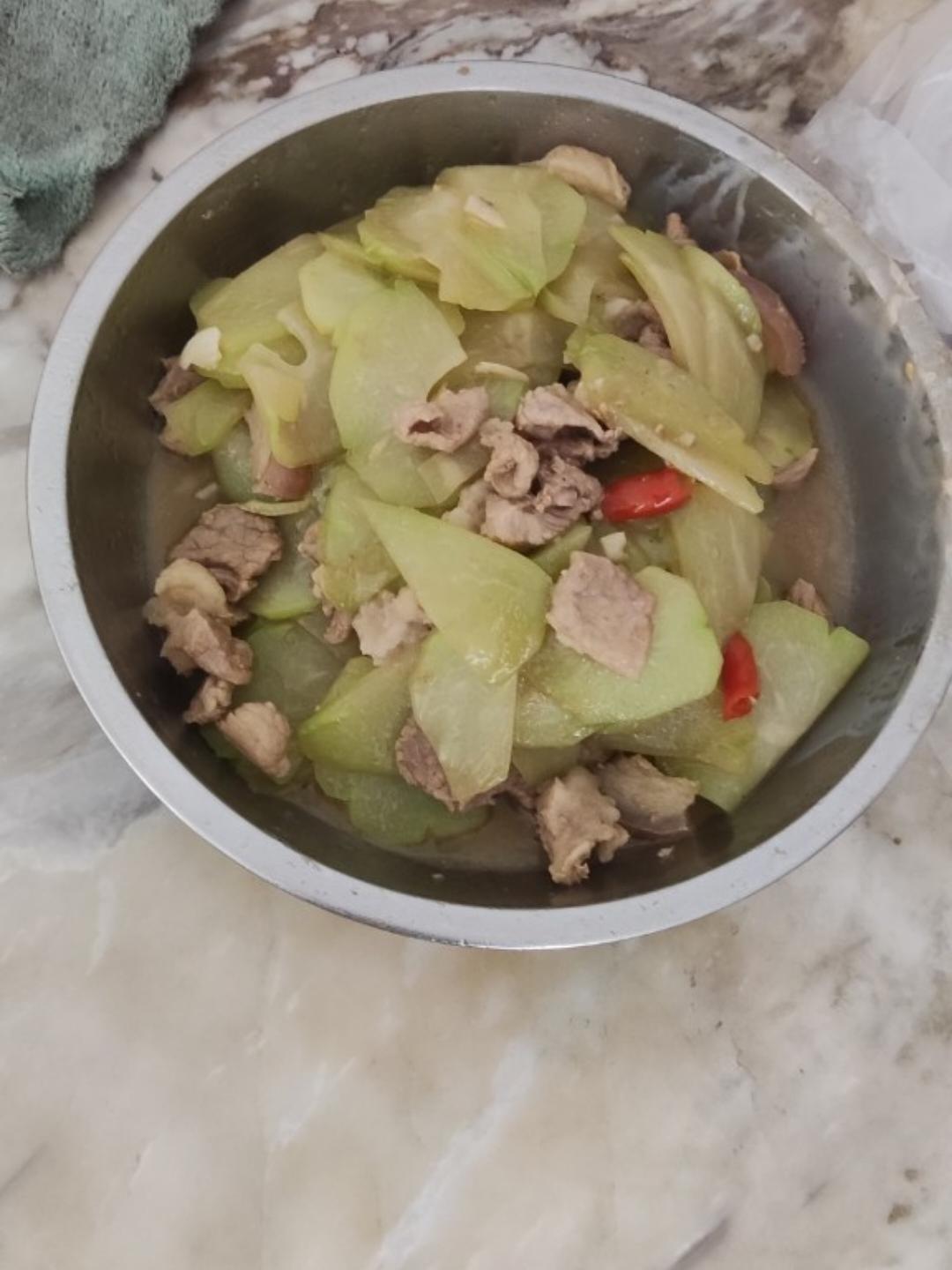 佛手瓜炒肉片