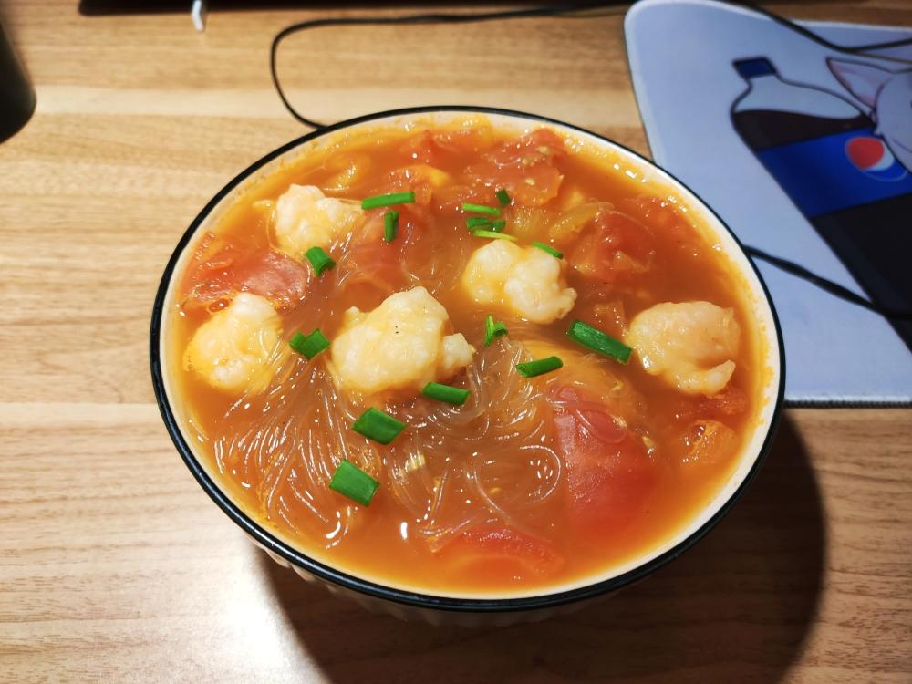 番茄虾滑粉丝煲