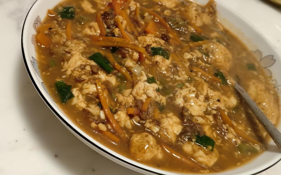 肉末嫩豆腐｜嫩滑口感爽口！这道快手菜超级下饭！！（减脂少油版）