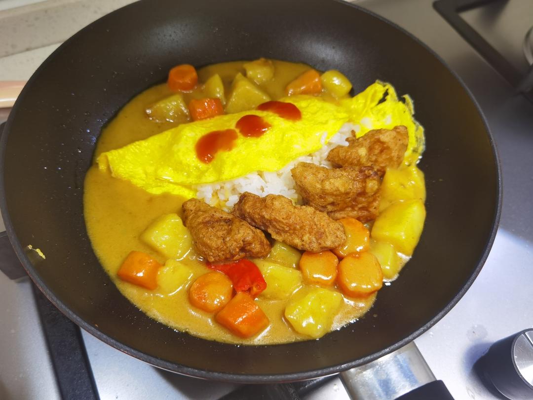 炸鱼排咖喱蛋包饭（无麸质版）