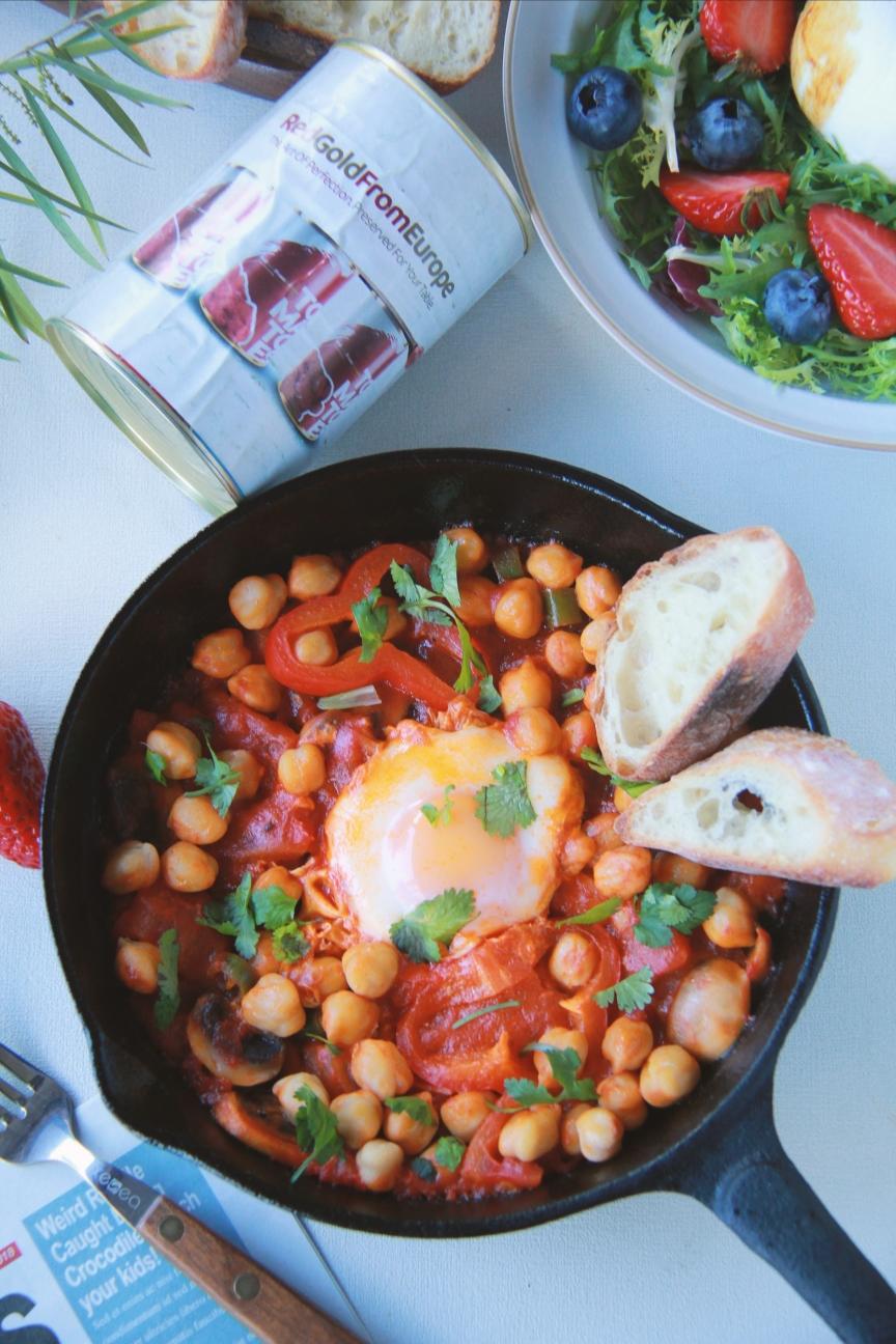 鹰嘴豆版本北非蛋