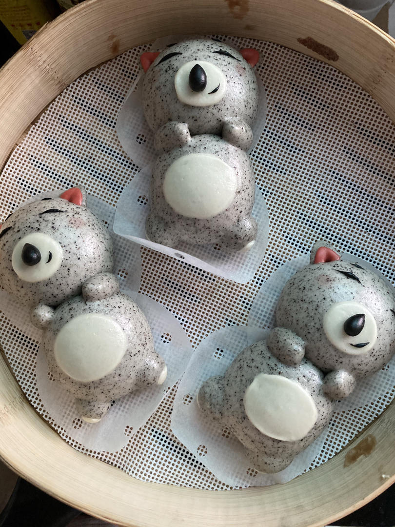 小狮子卡通芝麻包