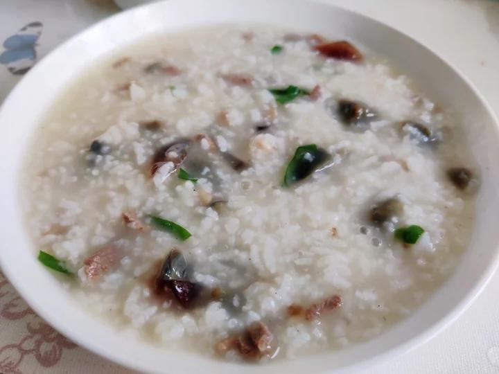 十五分钟快手之香滑皮蛋瘦肉粥(附五分钟电饭煲电压力锅更快捷方法)