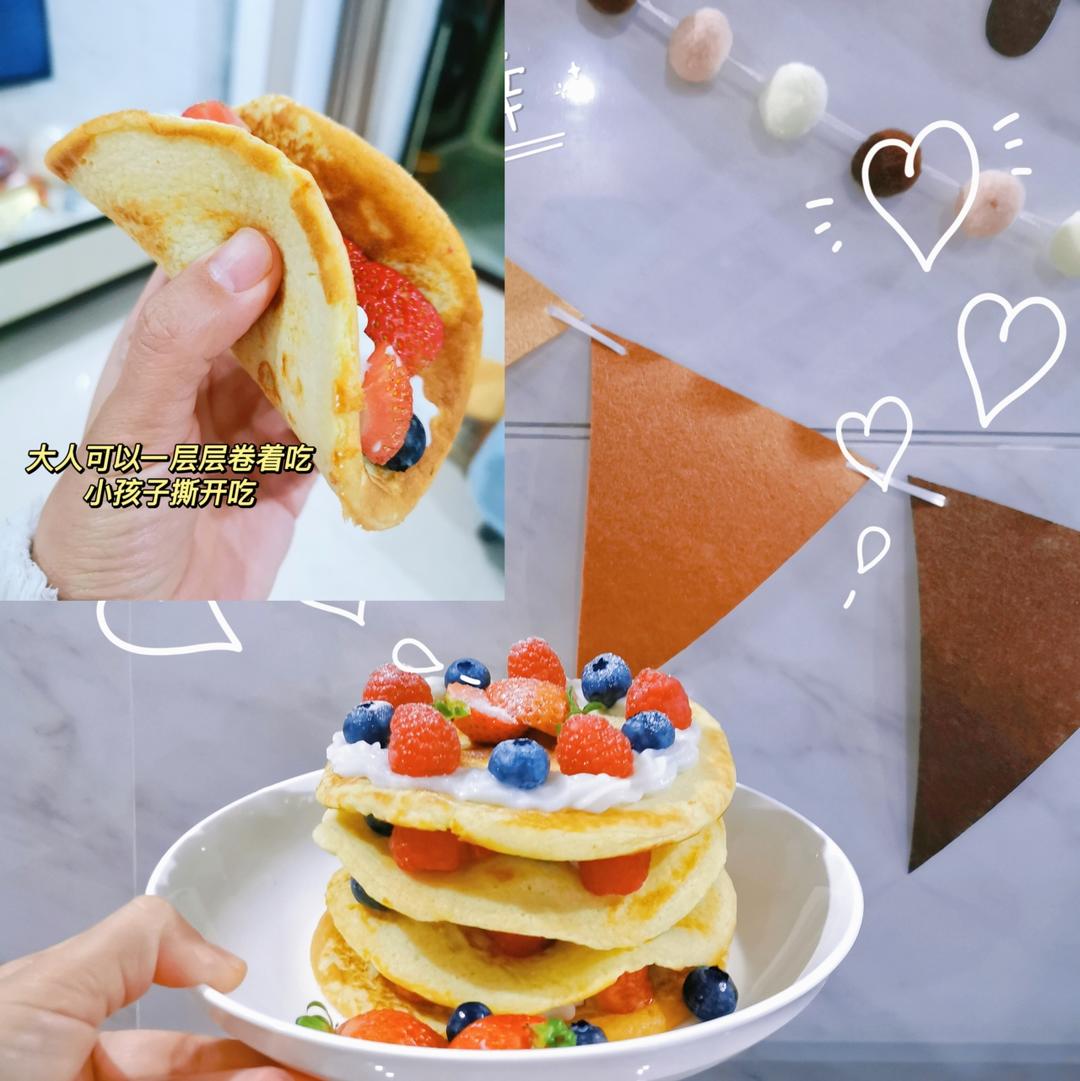 宝宝苹果松饼生日蛋糕（无盐无糖）