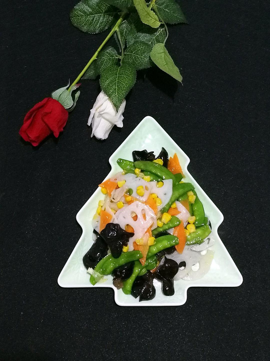 素菜也可以这么美—荷塘小炒