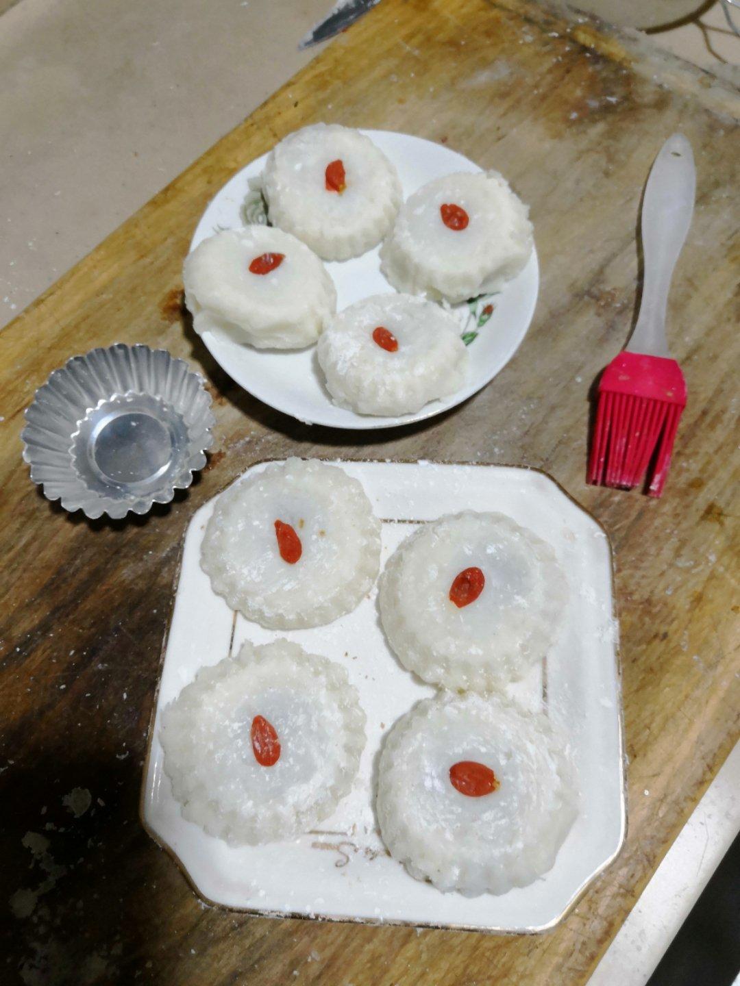 桂花山药紫薯糕