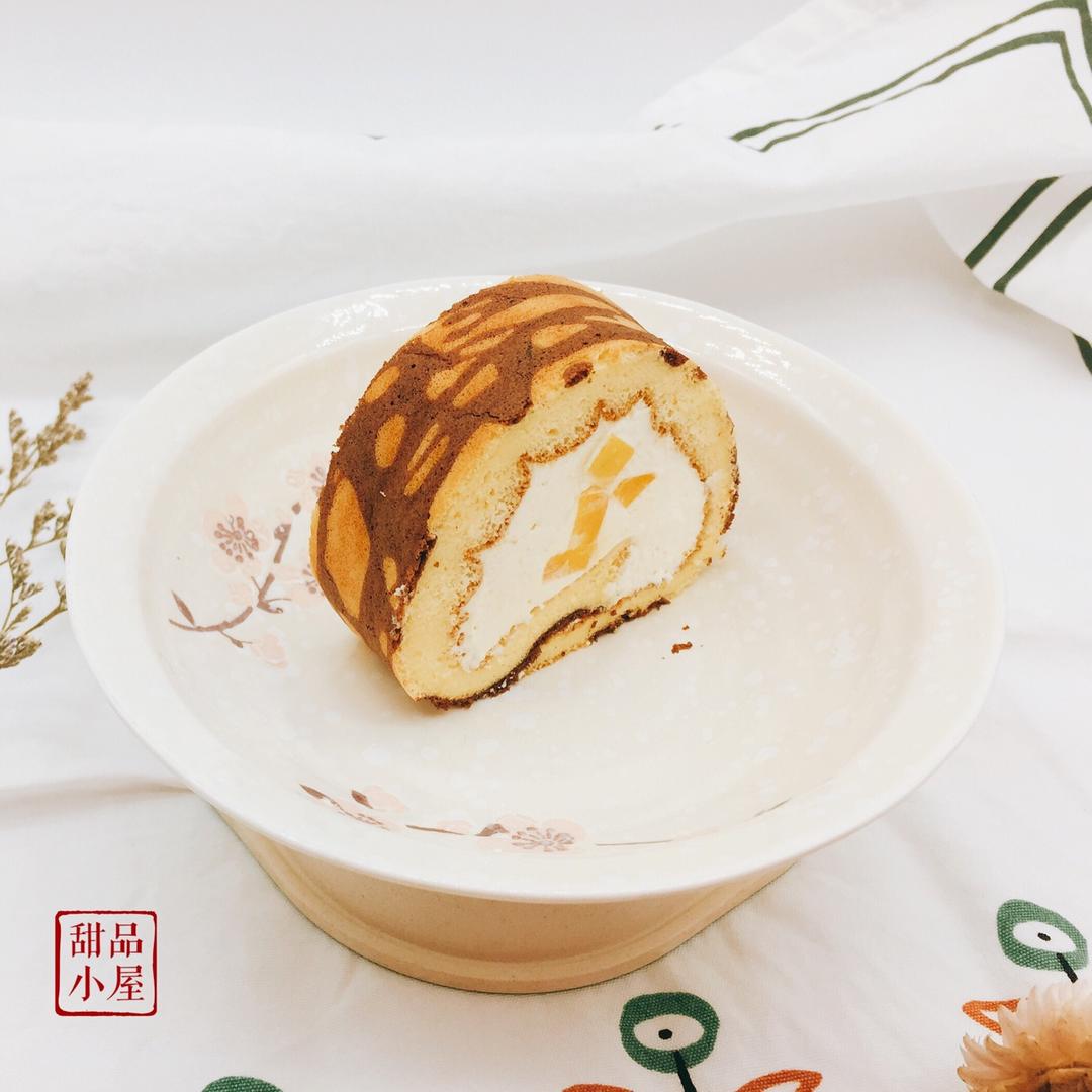 【视频】柔软的 抹茶花纹蛋糕卷